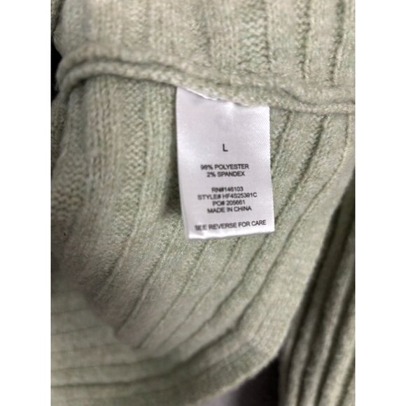 Hippie Rose Juniors' Ribbed Knit Pullover Cozy Sweater Green Size Large NWT's - Picture 7 of 8